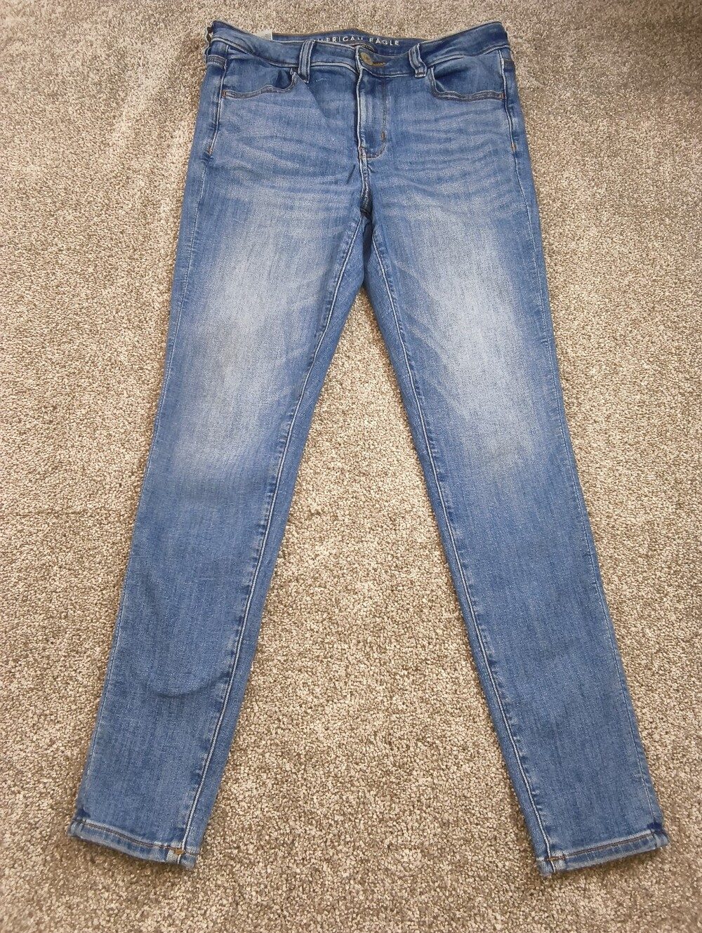 American Eagle Next Level Stretch Skinny Jeans Women’s 10 Regular Medium Wash